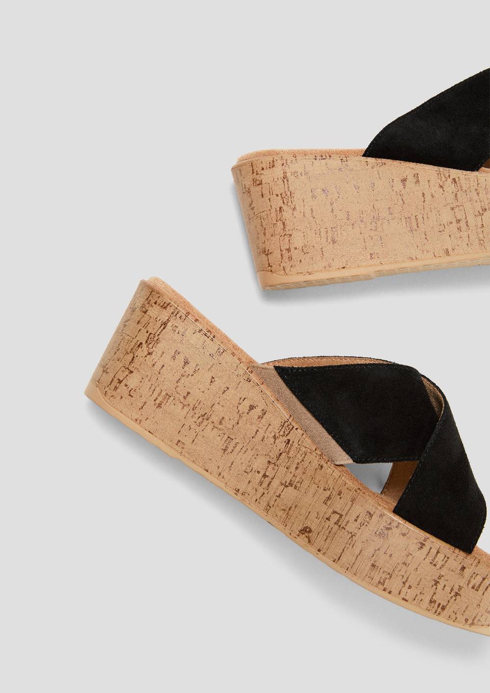 S.Oliver Sandalen Aus Leder Mit Keilabsatz