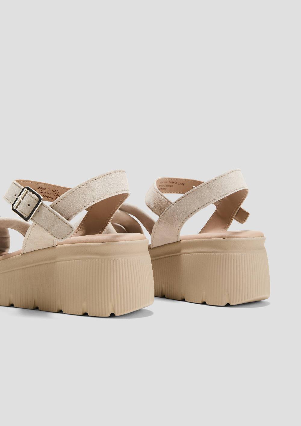 S.Oliver Sandalen Aus Leder Mit Plateausohle