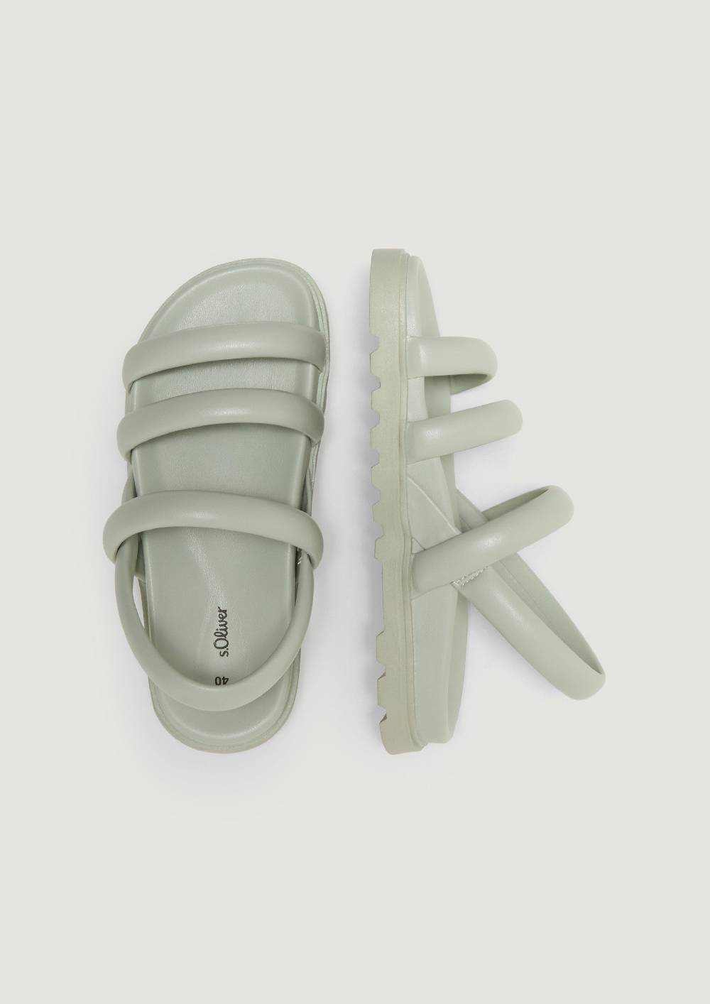 S.Oliver Sandalen In Glattleder-Optik
