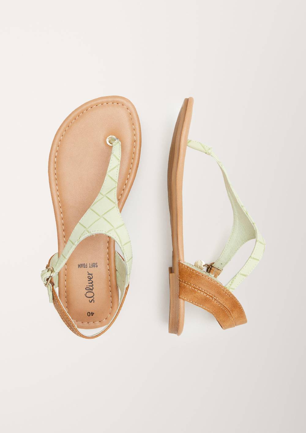 S.Oliver Sandalen In Leder-Optik