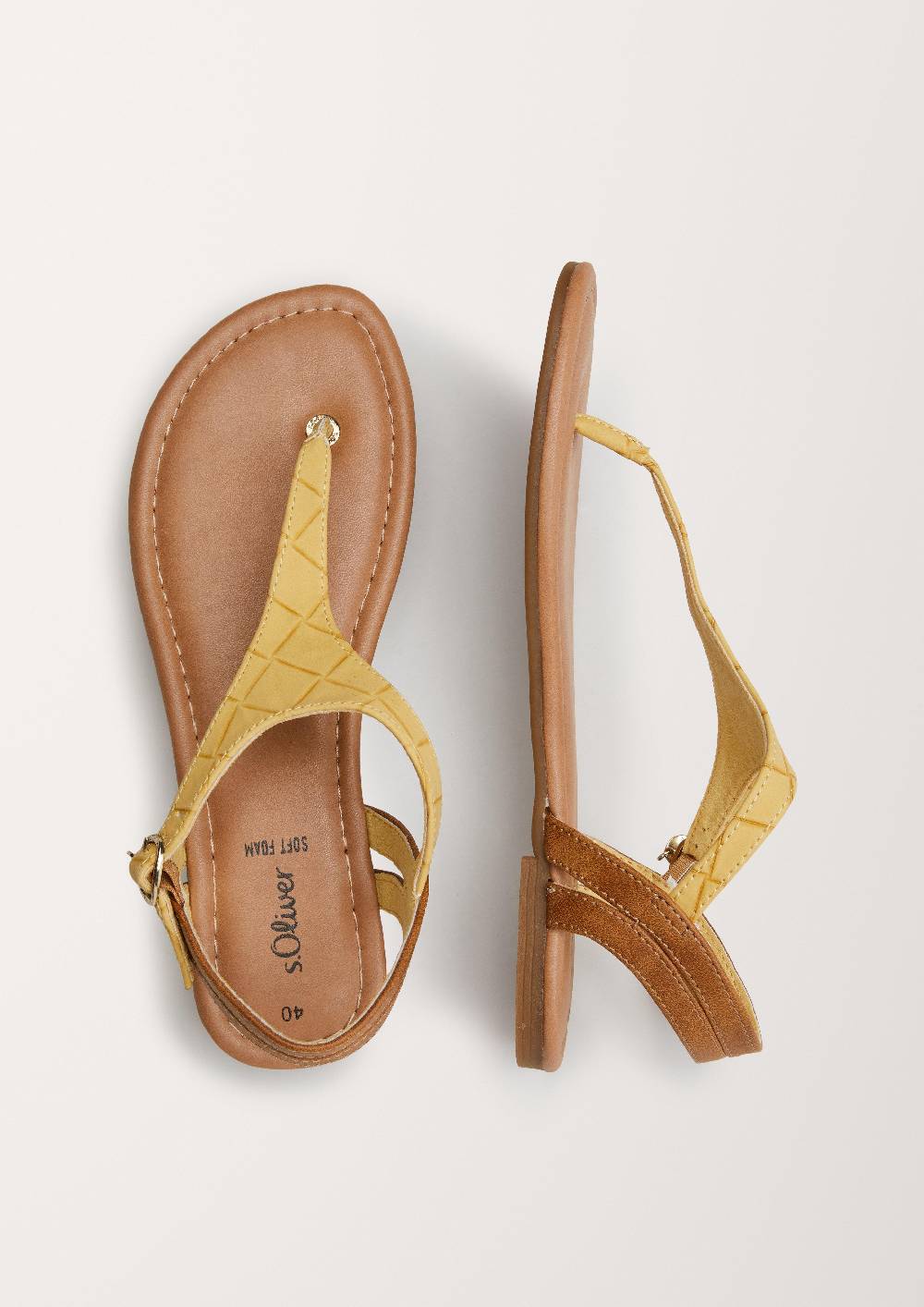 S.Oliver Sandalen In Leder-Optik