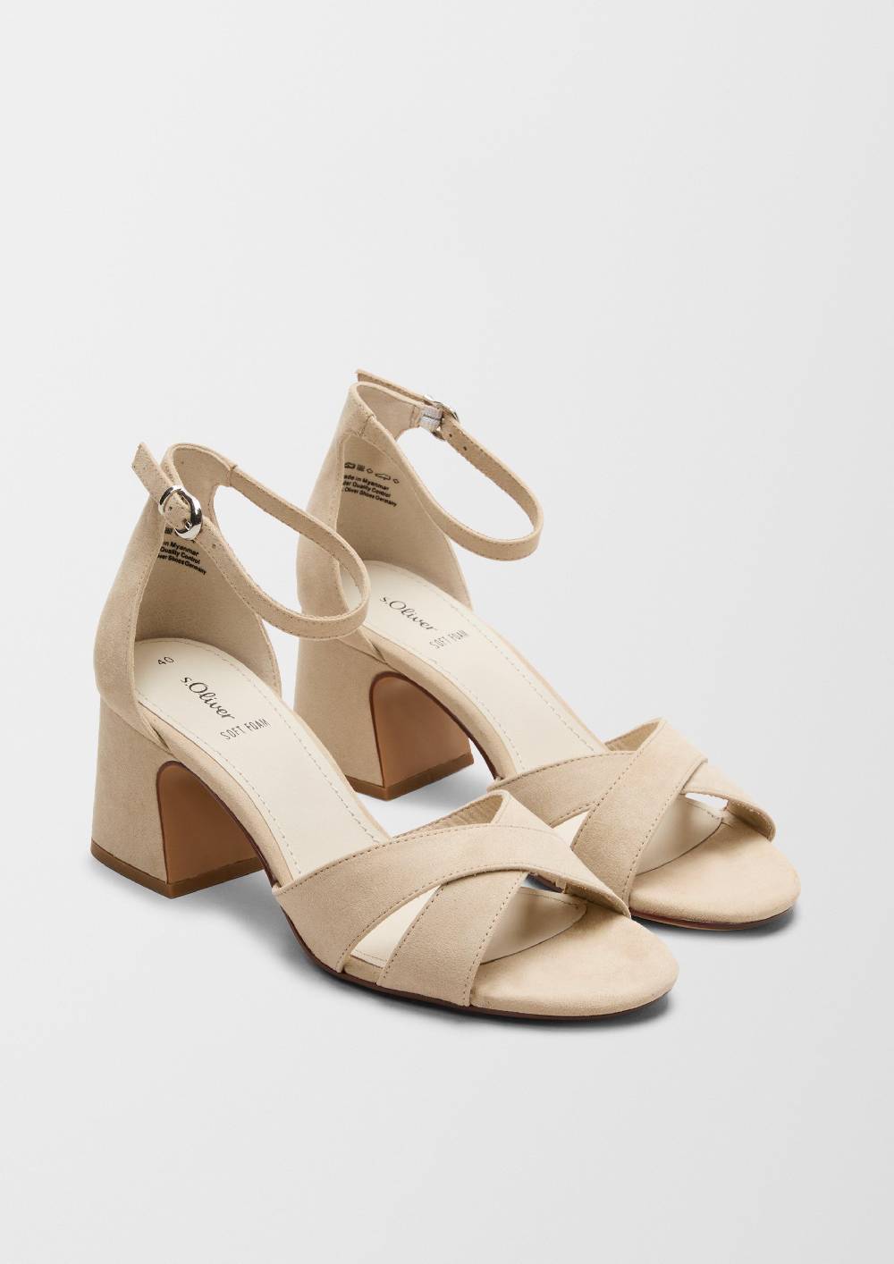 S.Oliver Sandalen In Veloursleder-Optik