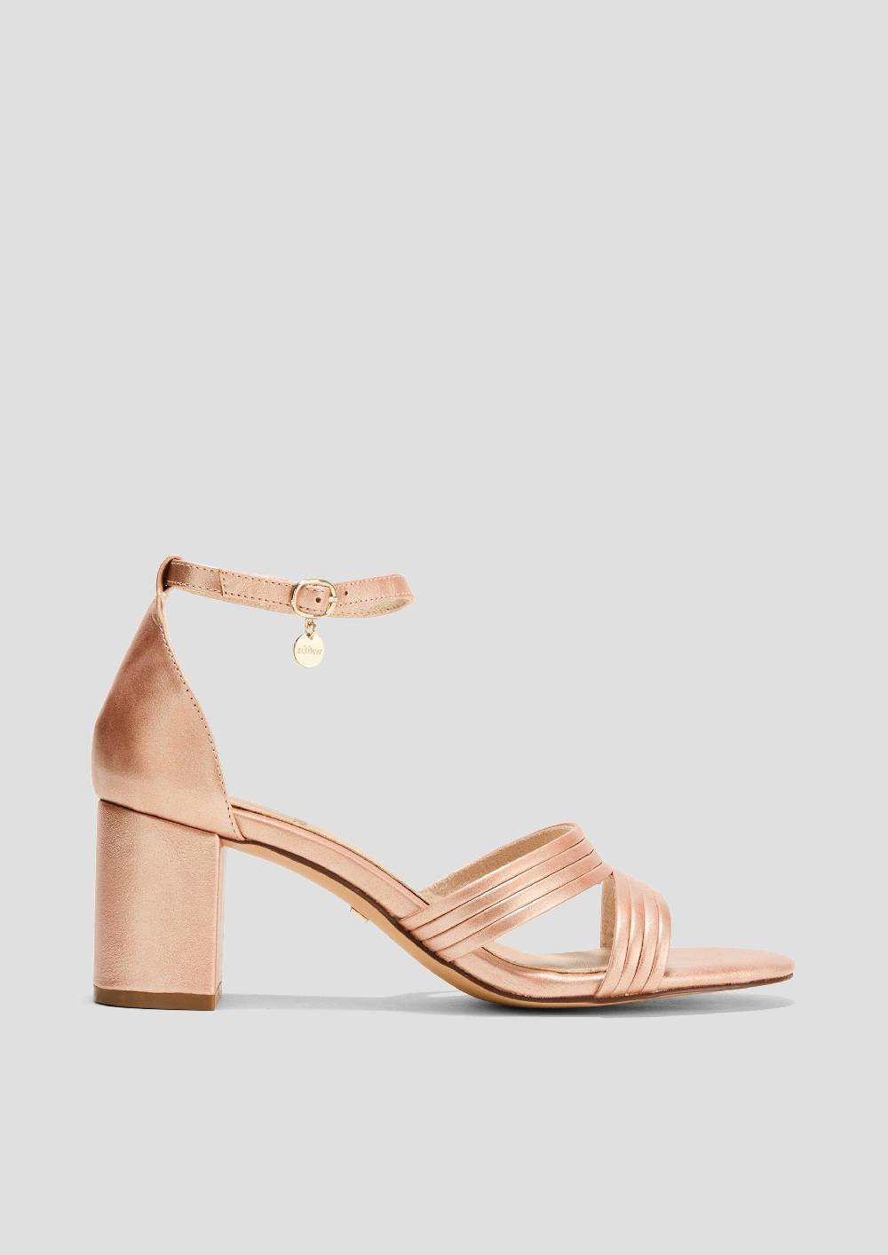 S.Oliver Sandalen Mit Blockabsatz Und Riemchen