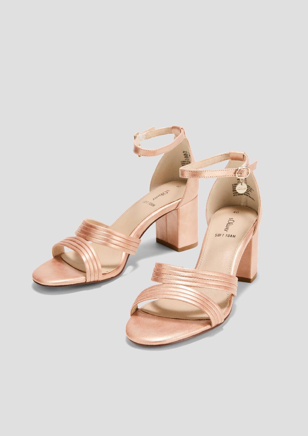 S.Oliver Sandalen Mit Blockabsatz Und Riemchen