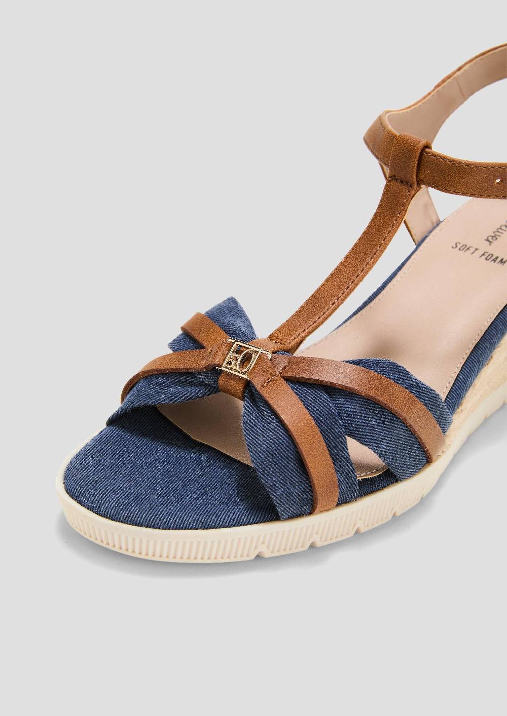 S.Oliver Sandalen Mit Keilabsatz Und Logo-Detail