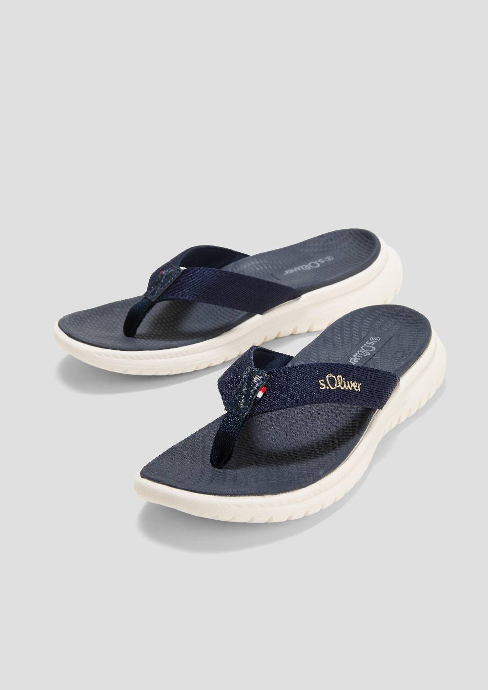 S.Oliver Sandalette Mit Logoschriftzug