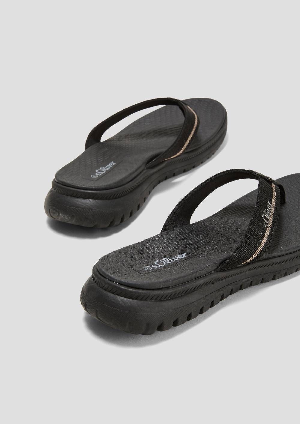 S.Oliver Sandalette Mit Logoschriftzug