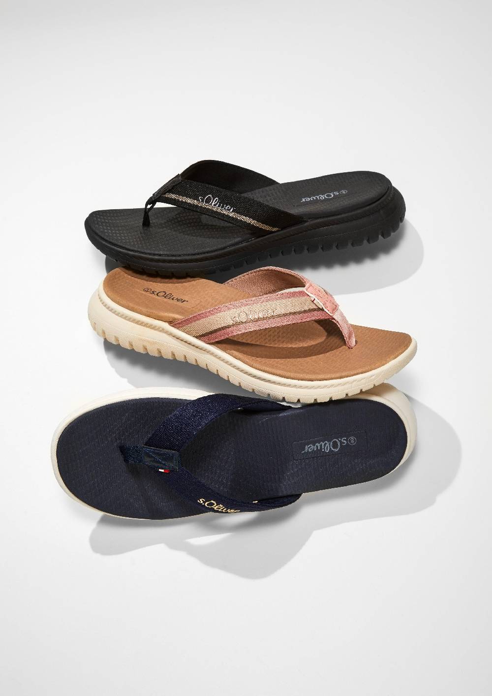 S.Oliver Sandalette Mit Logoschriftzug