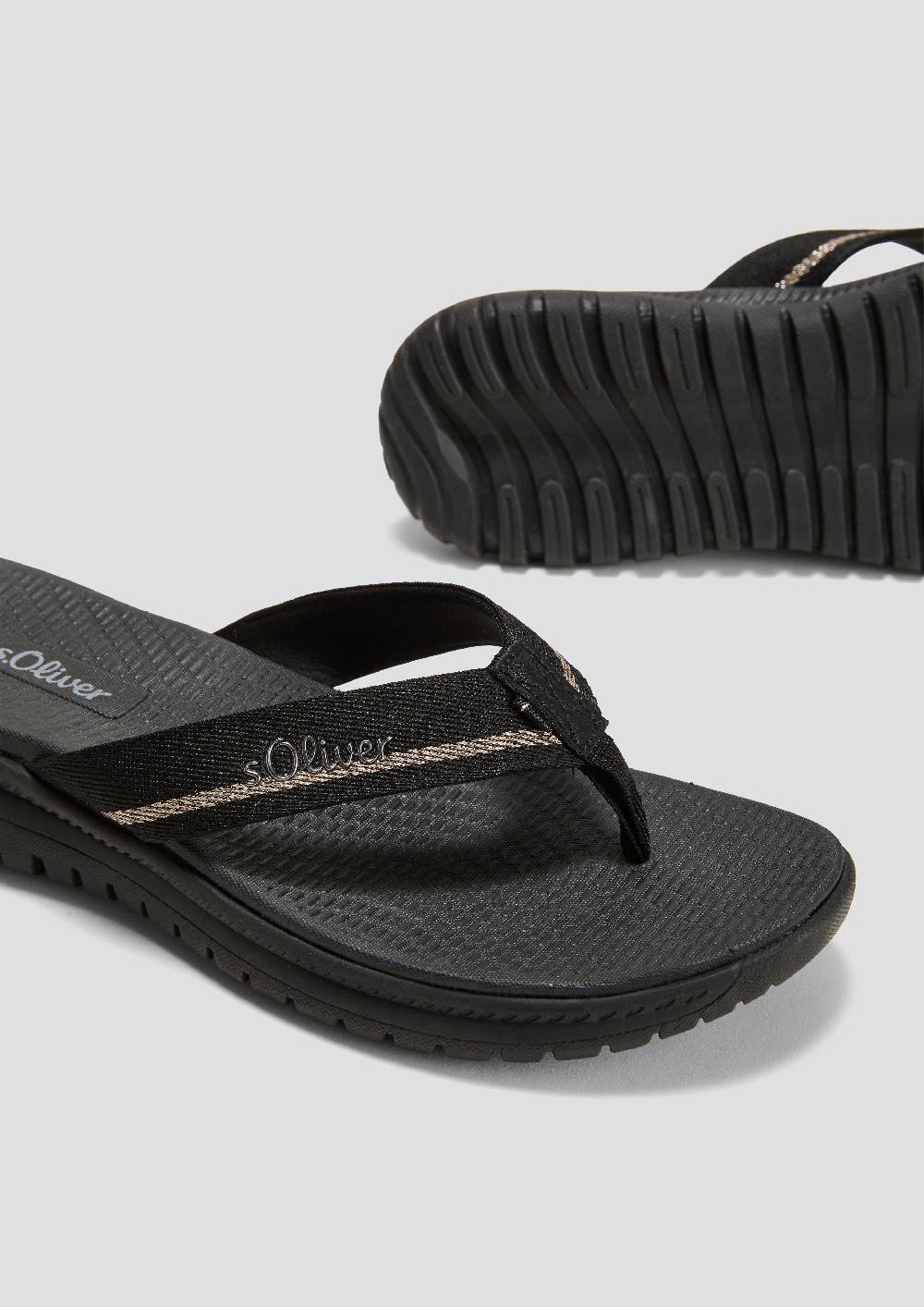 S.Oliver Sandalette Mit Logoschriftzug