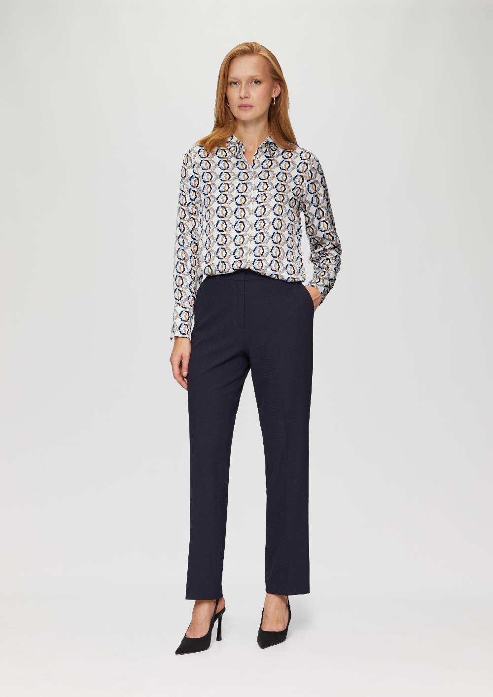 S.Oliver Satin-Bluse Mit All-over-Print