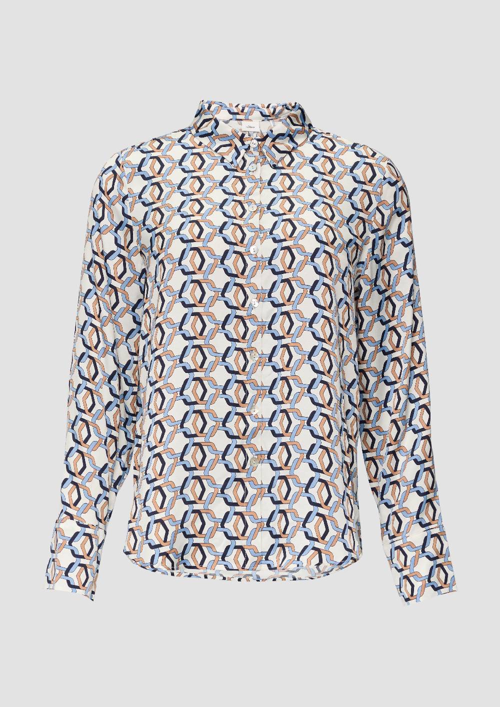 S.Oliver Satin-Bluse Mit All-over-Print