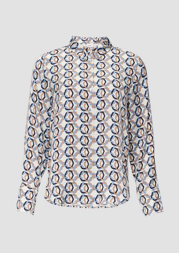 s.Oliver Satin-Bluse mit All-over-Print