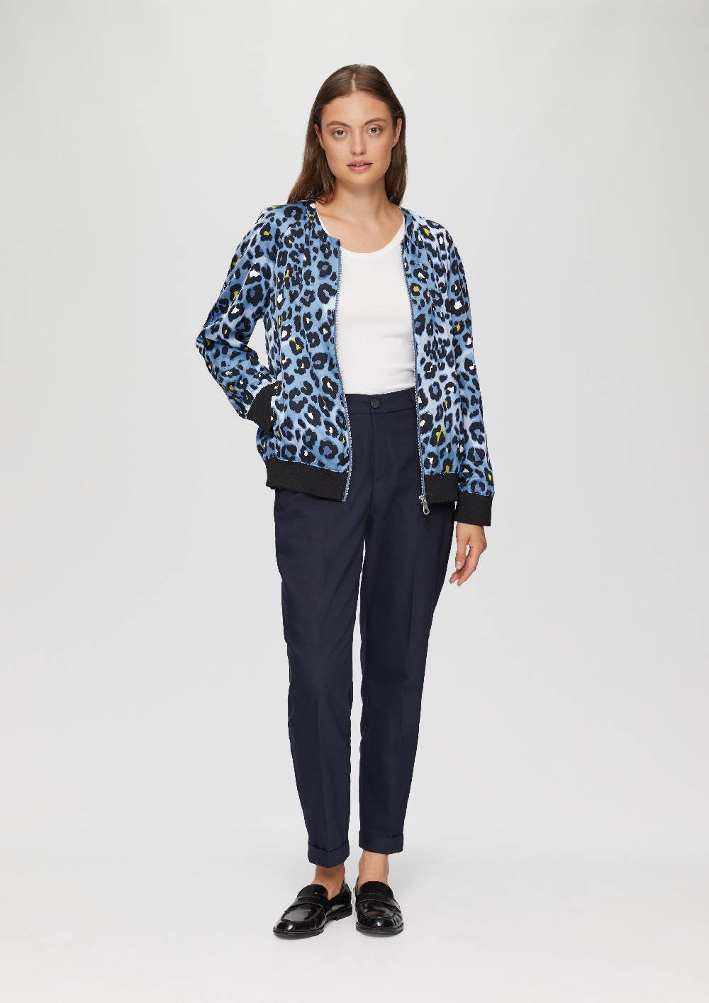 S.Oliver Satinblouson Mit Leo-Print