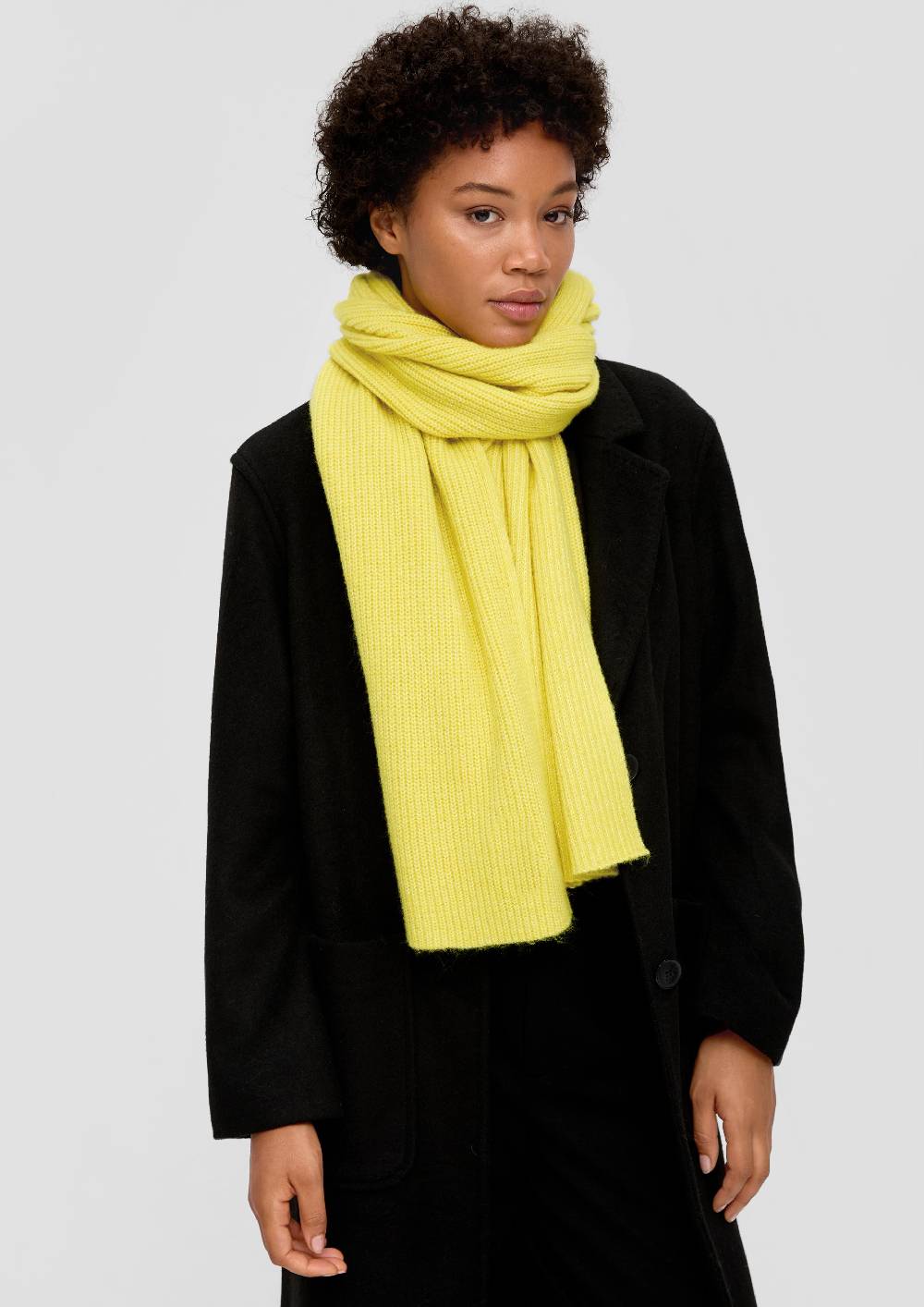 S.Oliver Schal In Rippstrick Aus Wollmix