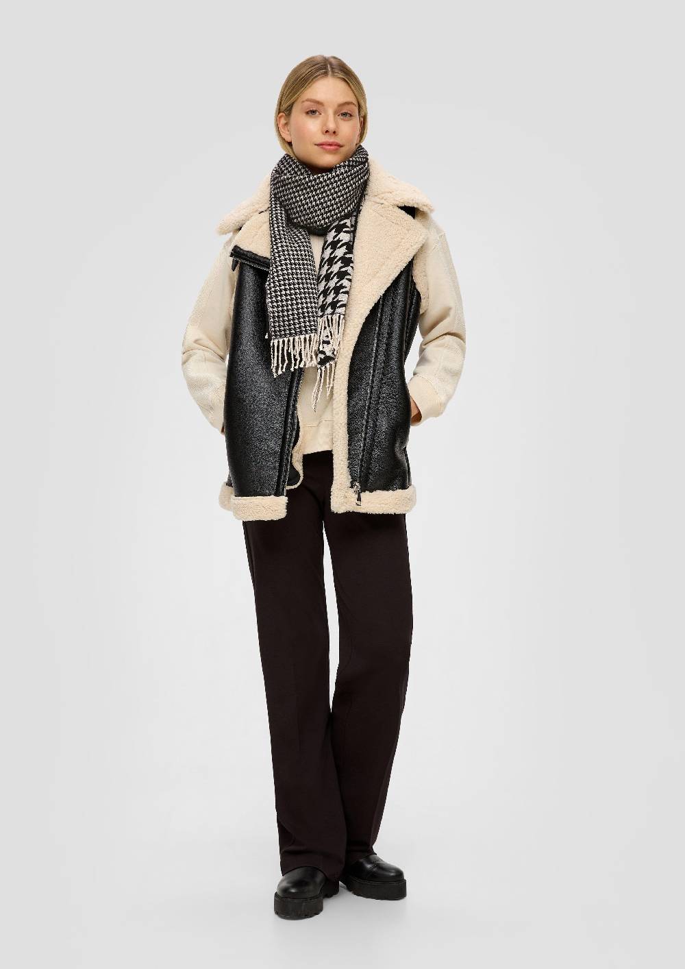 S.Oliver Schal Mit Hahnentritt-Muster