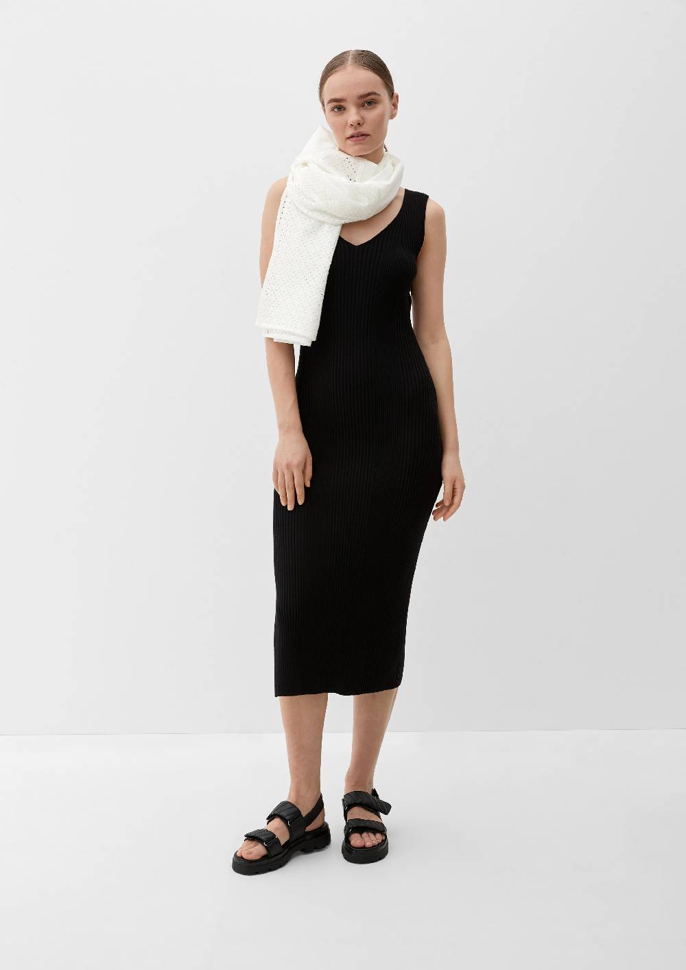 S.Oliver Schal Mit Lochstickerei