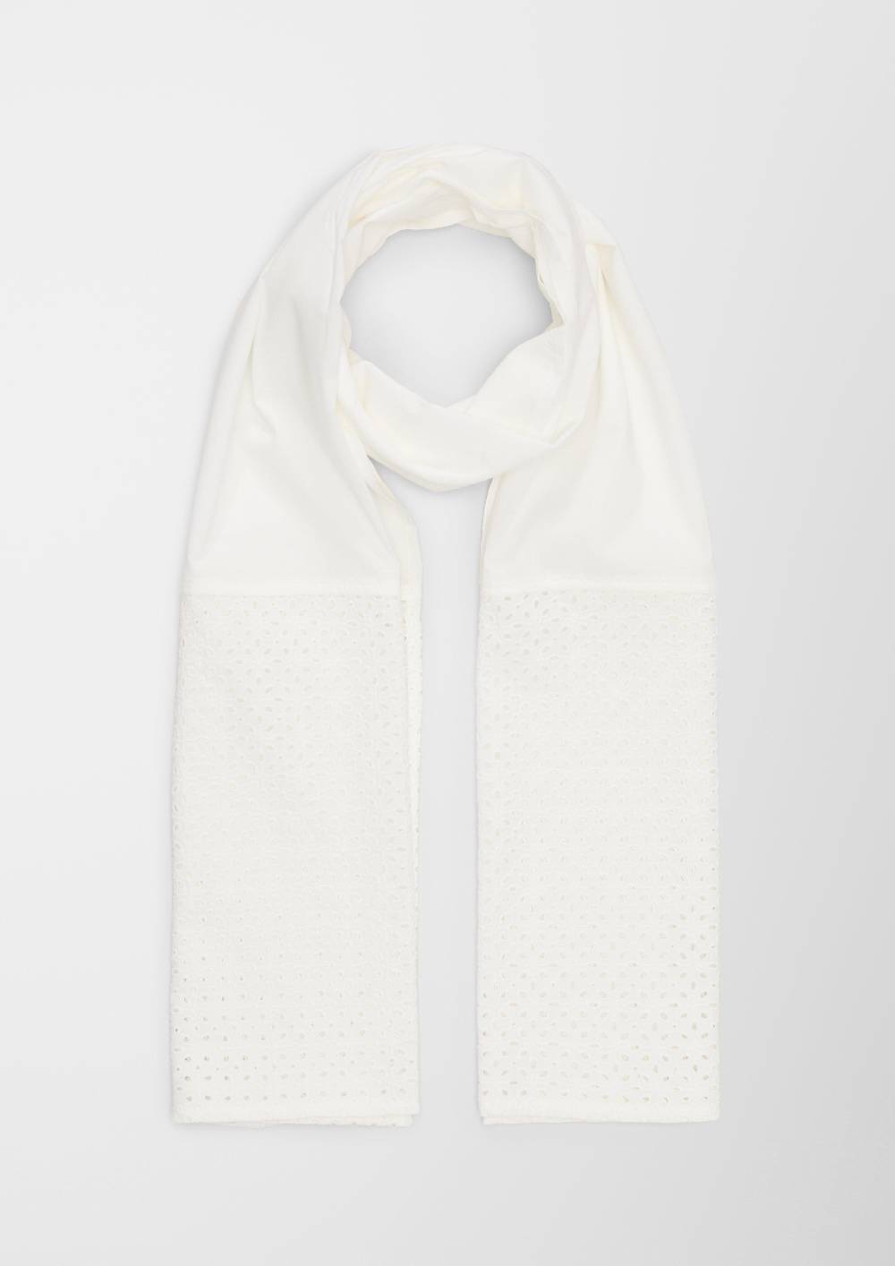 S.Oliver Schal Mit Lochstickerei