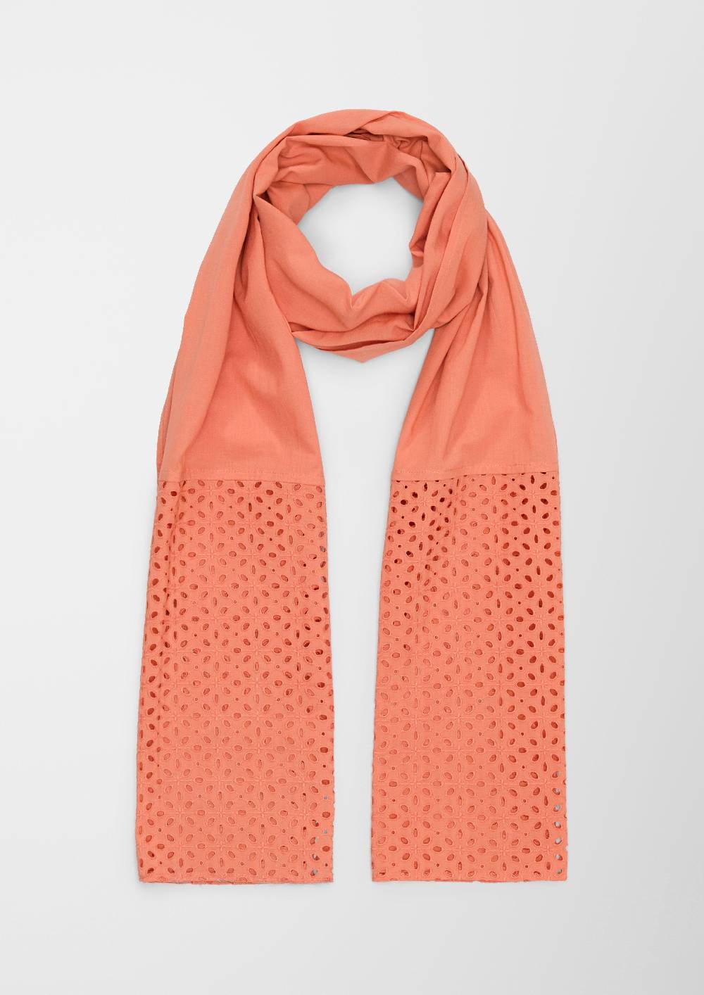 S.Oliver Schal Mit Lochstickerei
