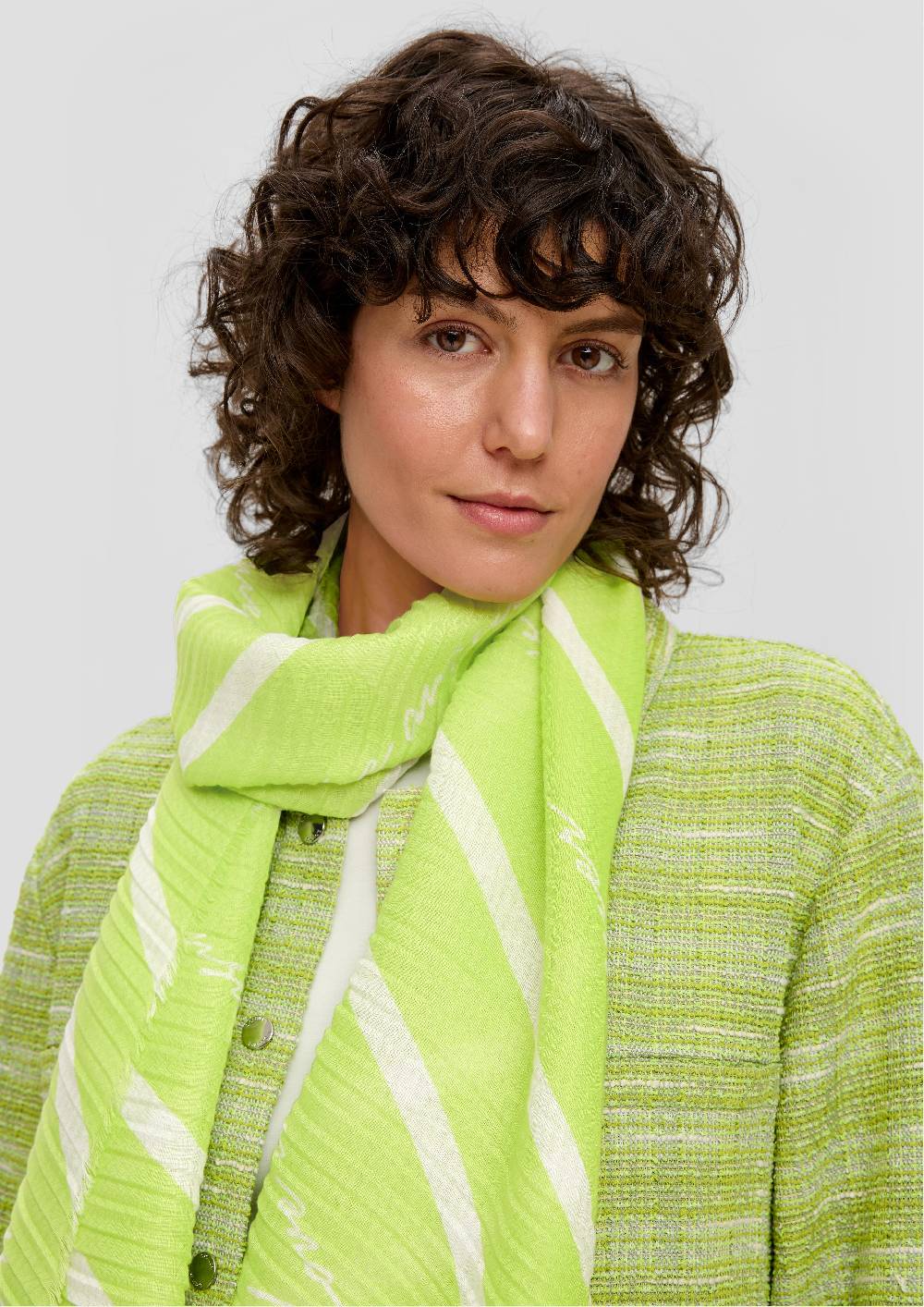 S.Oliver Schal Mit Plisseefalten