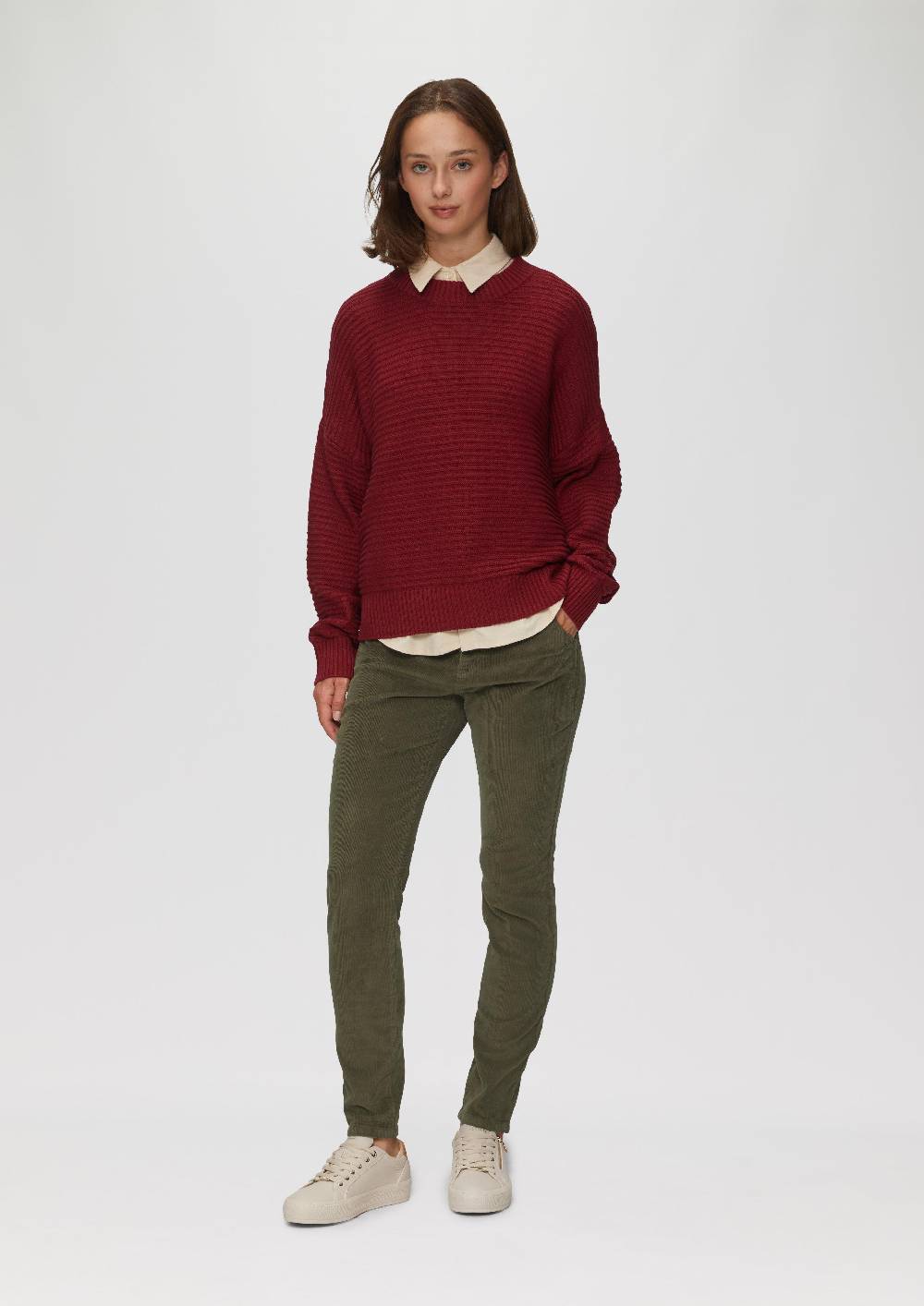 S.Oliver Schmal Geschnittene Cordhose