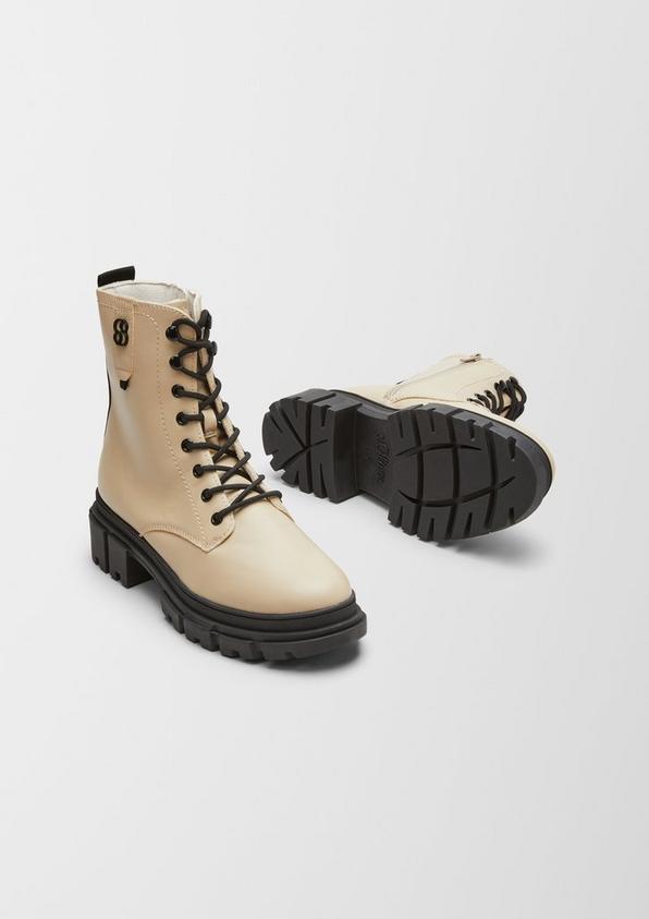 s.Oliver Schnürboots in Leder-Optik