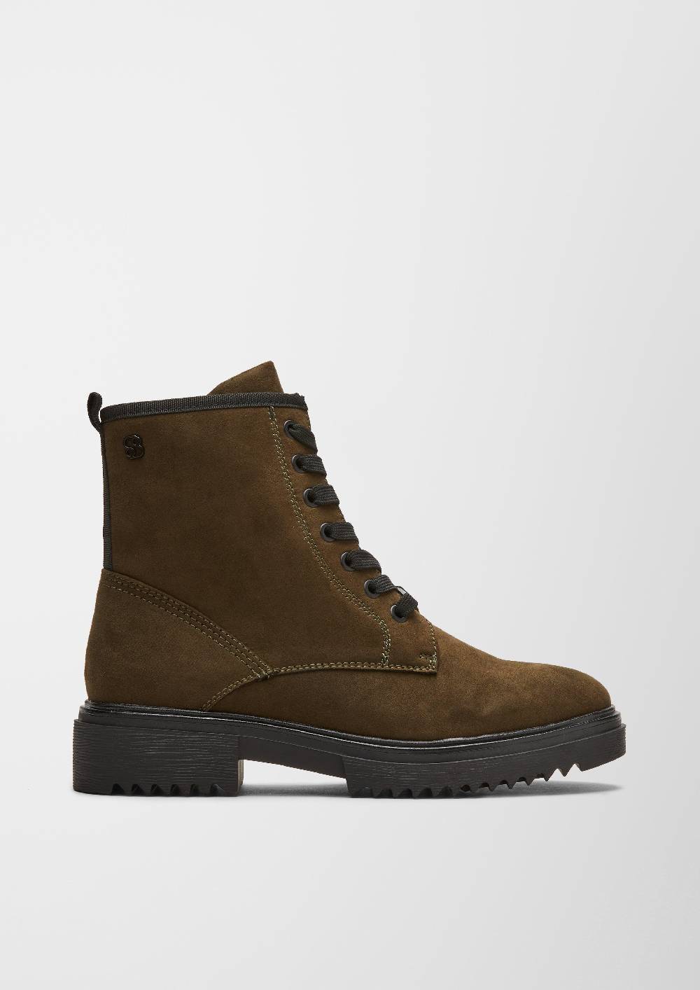 S.Oliver Schnürboots In Veloursleder-Optik