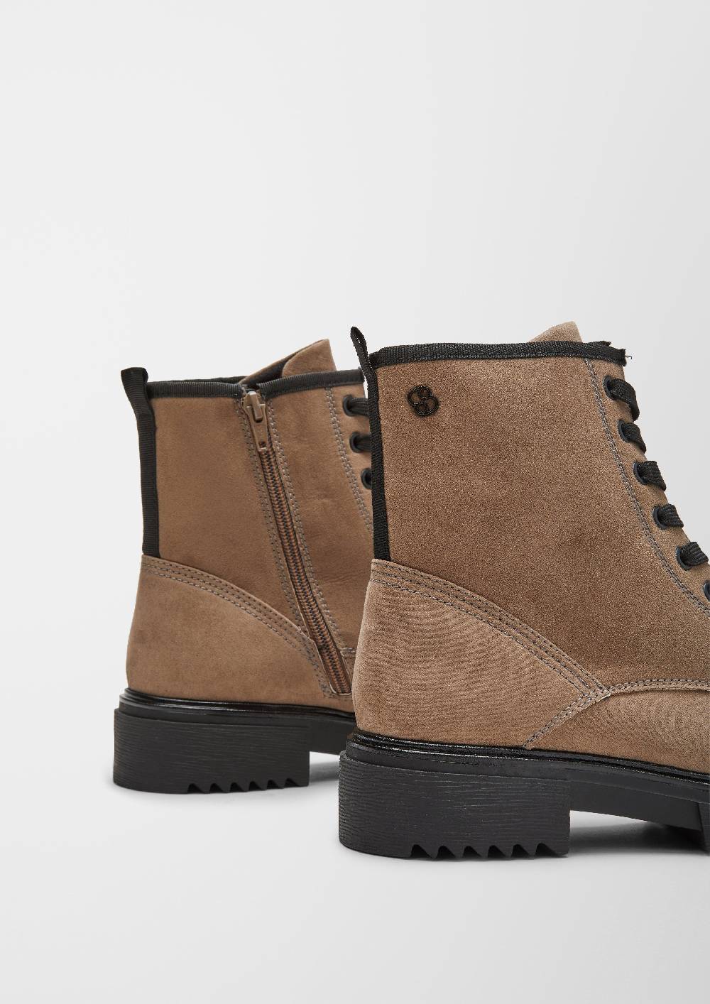 S.Oliver Schnürboots In Veloursleder-Optik