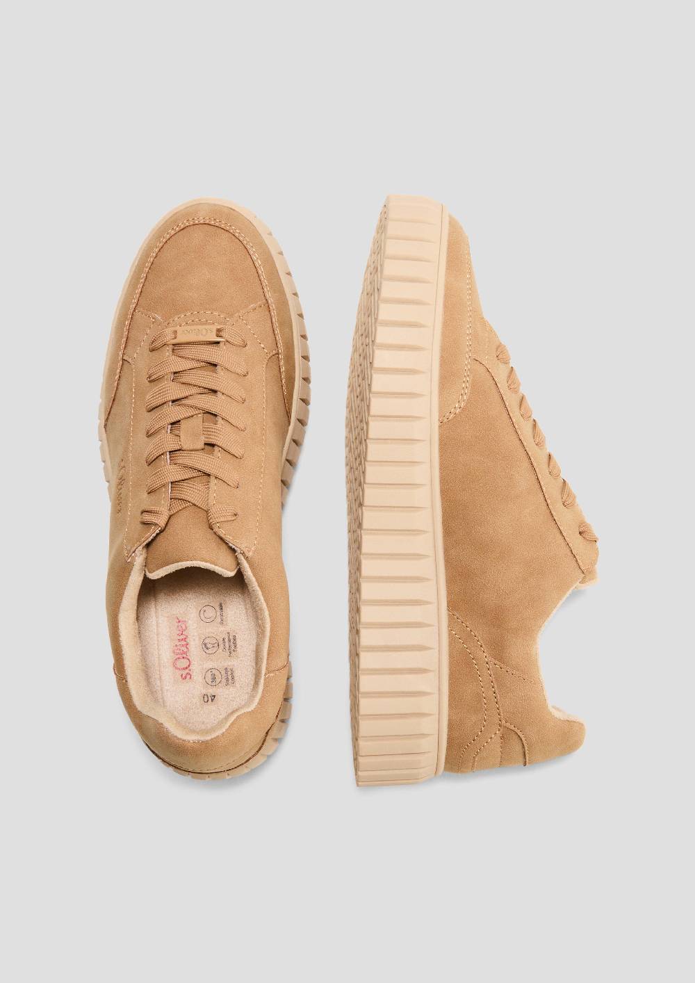 S.Oliver Schnürer In Leder-Optik