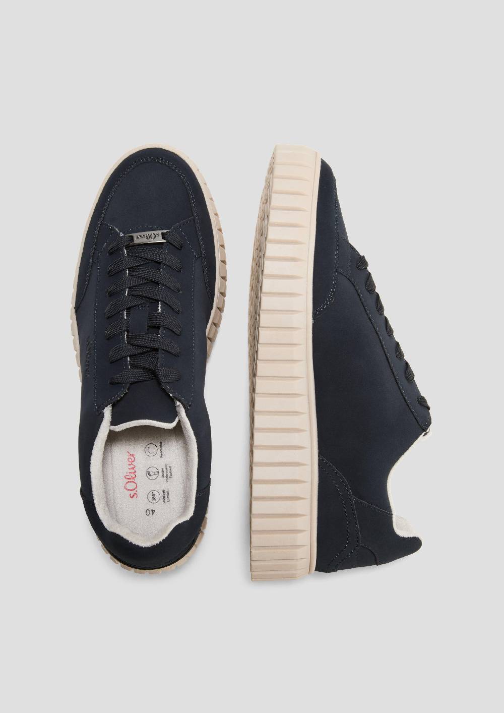 S.Oliver Schnürer In Leder-Optik