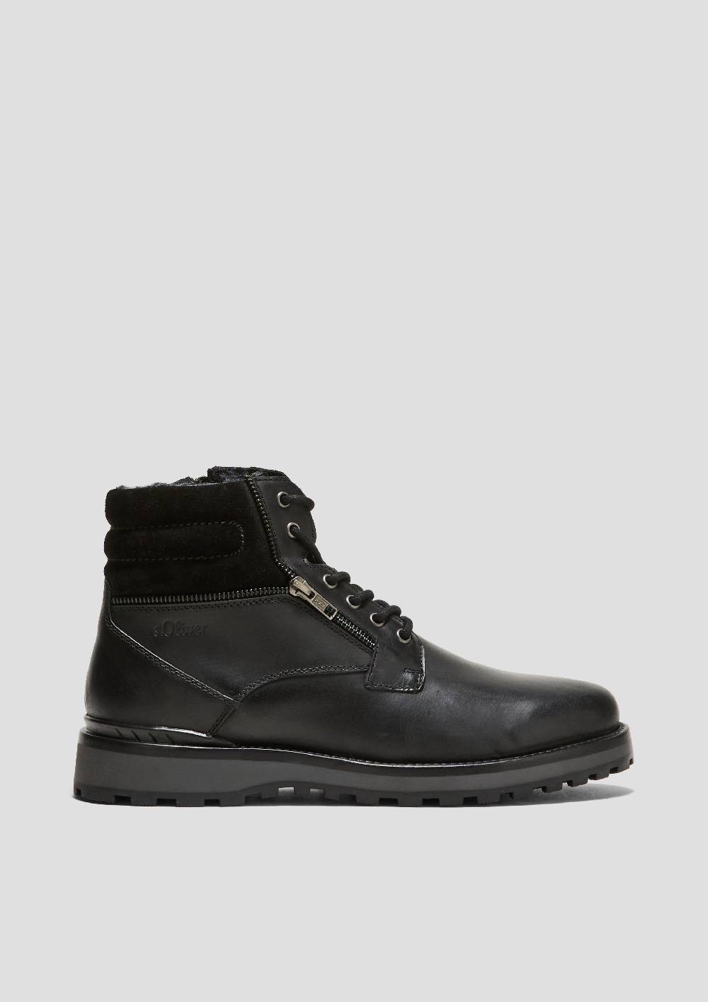 S.Oliver Schnürstiefel Aus Echtleder