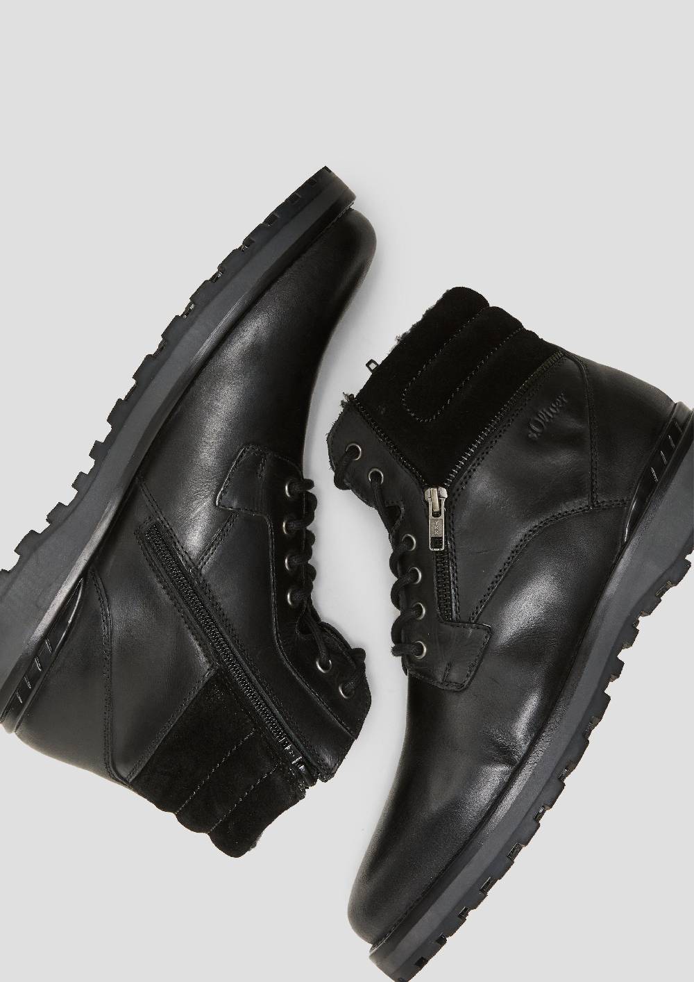 S.Oliver Schnürstiefel Aus Echtleder