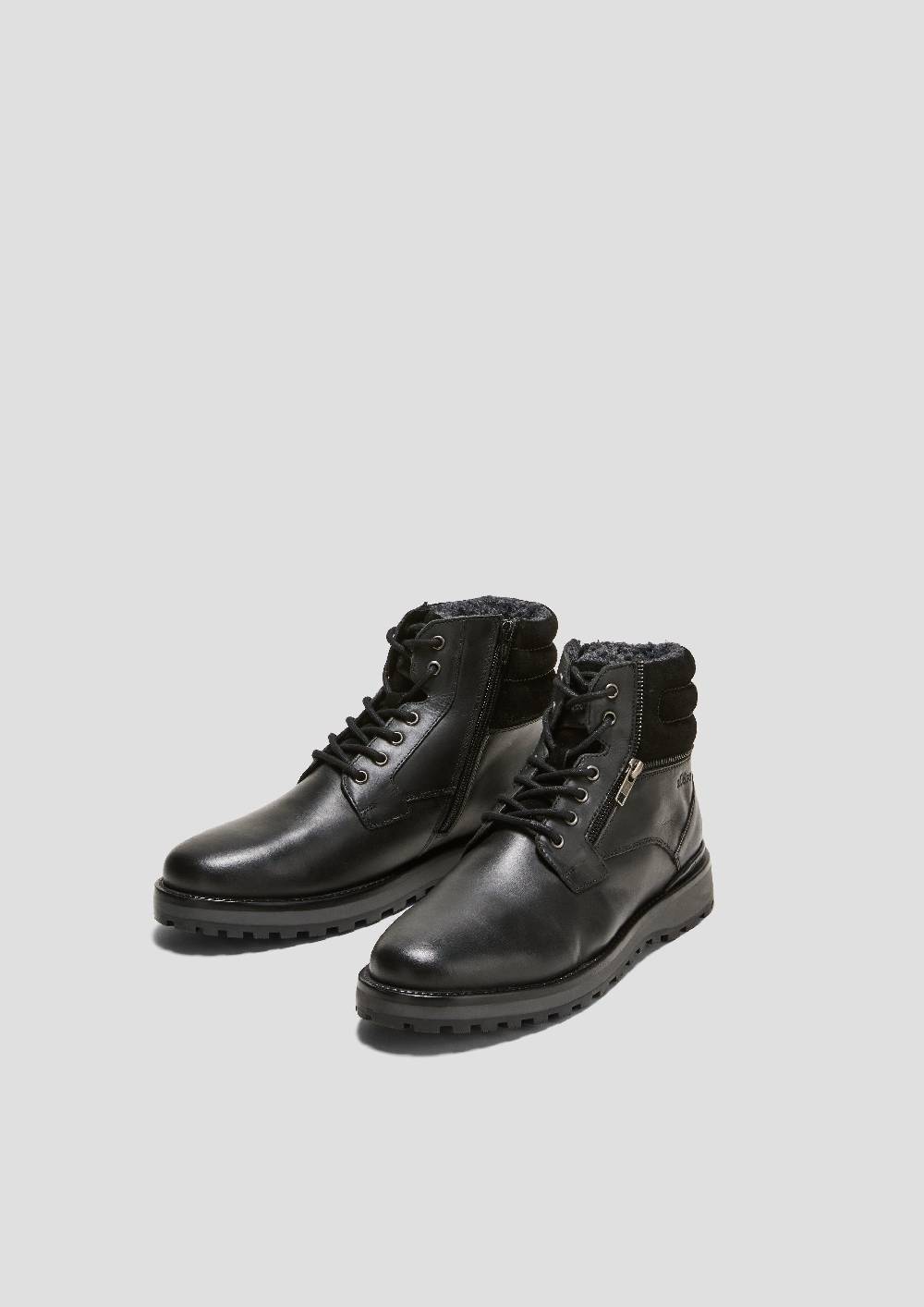 S.Oliver Schnürstiefel Aus Echtleder