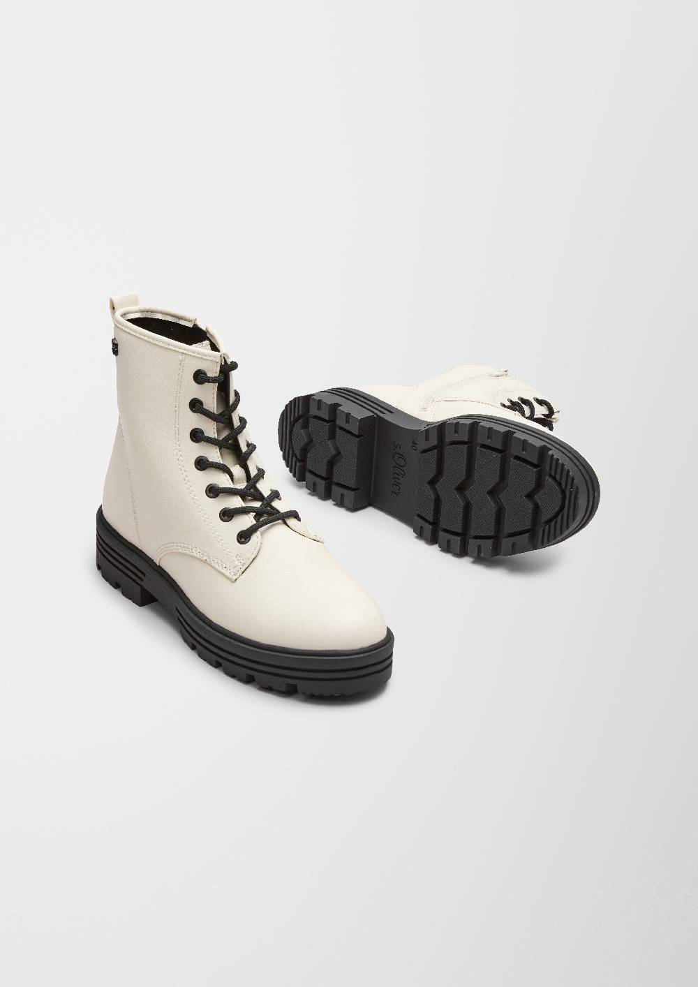 S.Oliver Schnürstiefel Aus Kunstleder