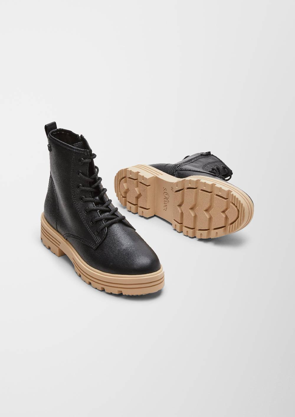 S.Oliver Schnürstiefel Aus Kunstleder