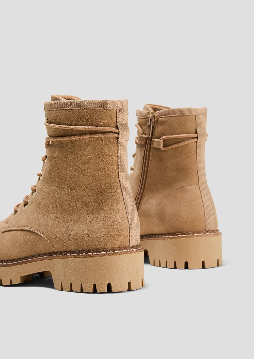 S.Oliver Schnürstiefel In Leder-Optik