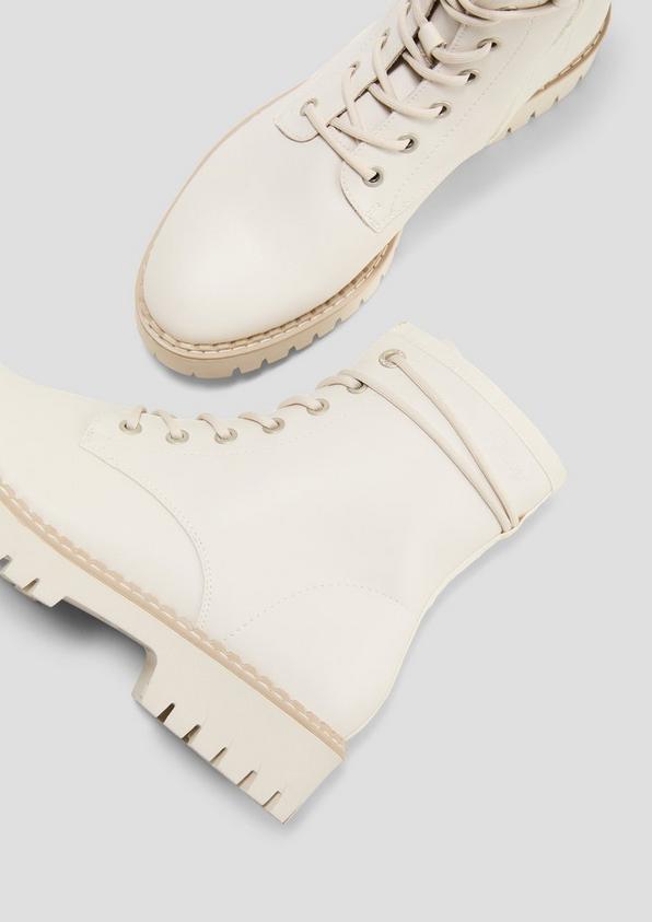 s.Oliver Schnürstiefel in Leder-Optik
