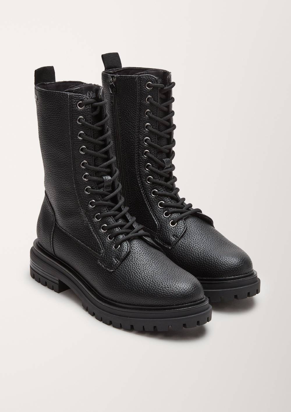 S.Oliver Schnürstiefel In Lederoptik