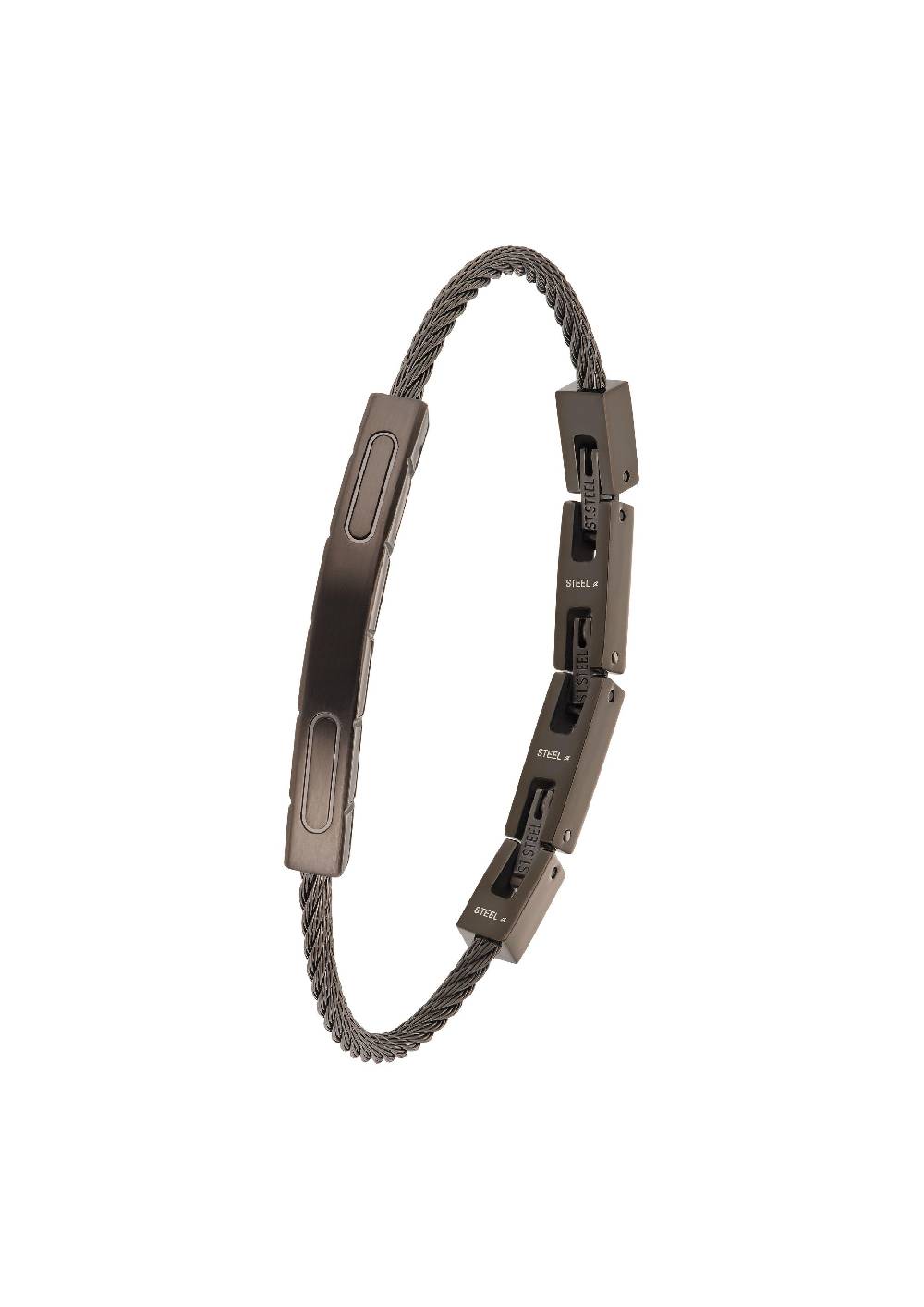 S.Oliver Schwarzes Armband Aus Edelstahl
