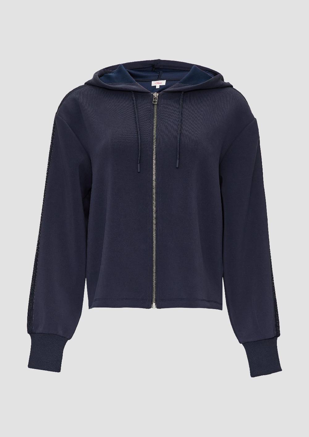 S.Oliver Scuba-Sweatjacke Mit Kapuze Und Logo-Tape