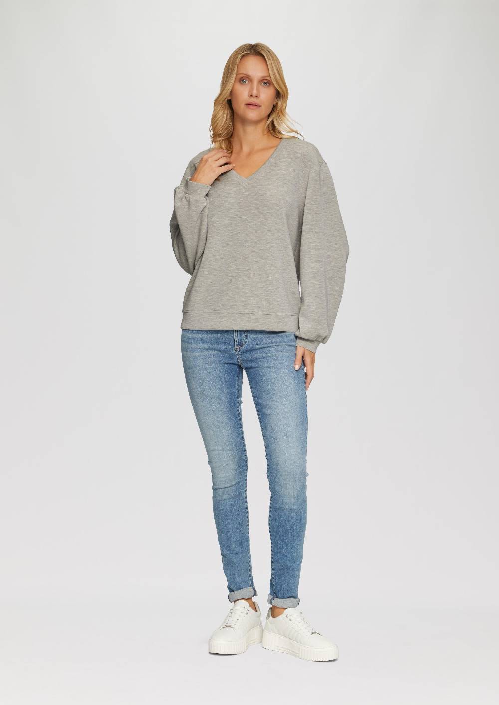 S.Oliver Scuba-Sweatshirt Mit V-Ausschnitt