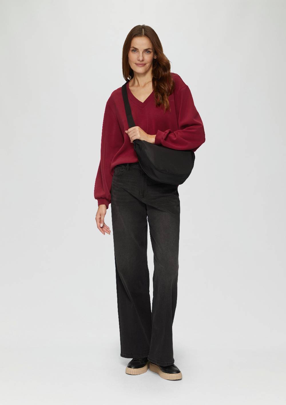 S.Oliver Scuba-Sweatshirt Mit V-Ausschnitt