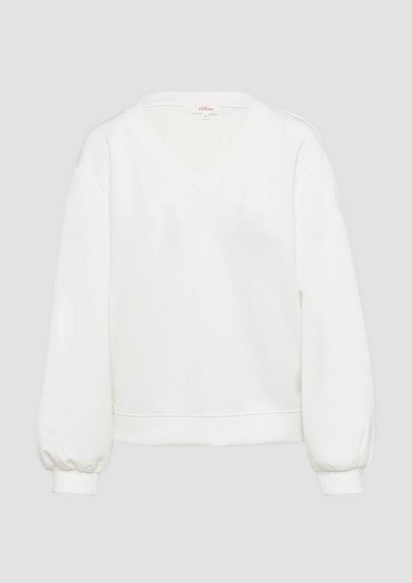 s.Oliver Scuba-Sweatshirt mit V-Ausschnitt