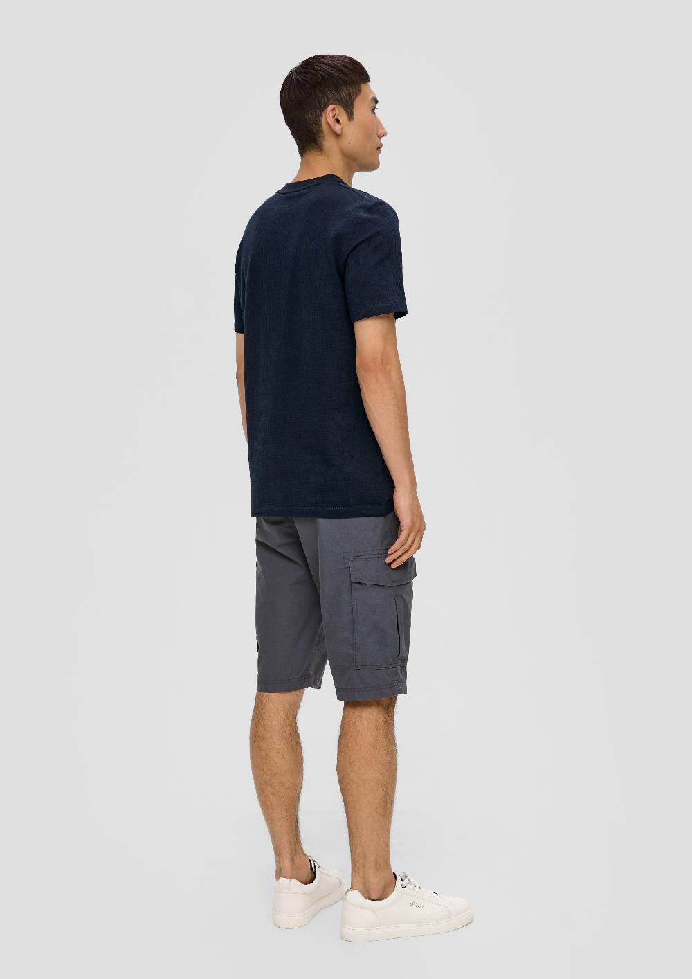 S.Oliver Seersucker-Shirt Mit Logo-Patch-Detail