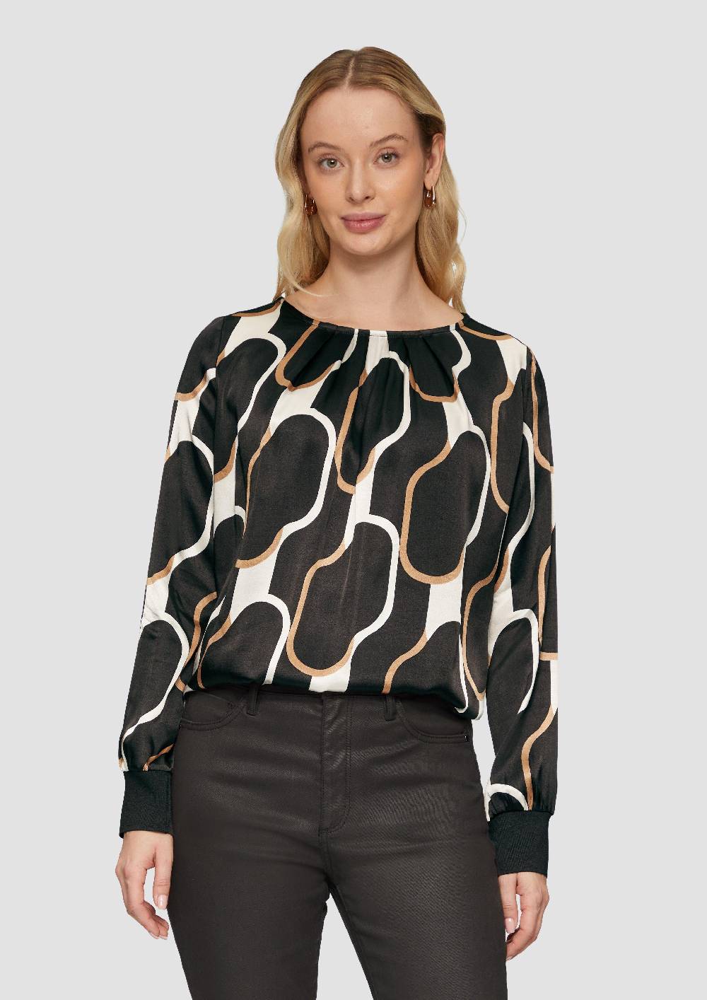 S.Oliver Shirt Im Fabricmix Mit Raff-Details