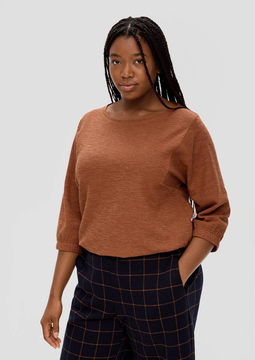 S.Oliver Shirt Mit Flammgarnstruktur