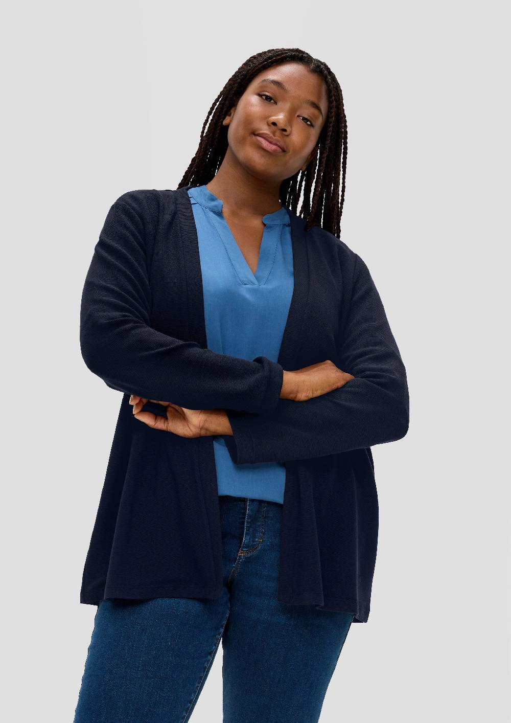 S.Oliver Shirtjacke Mit Ottomanstruktur