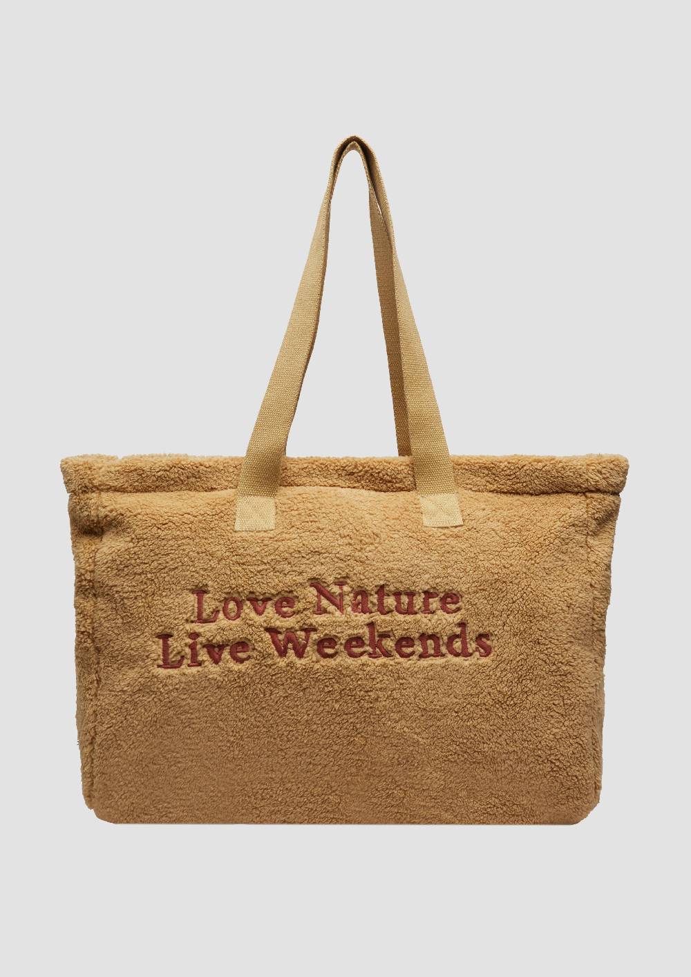 S.Oliver Shopper Aus Teddyplüsch Mit Stickerei