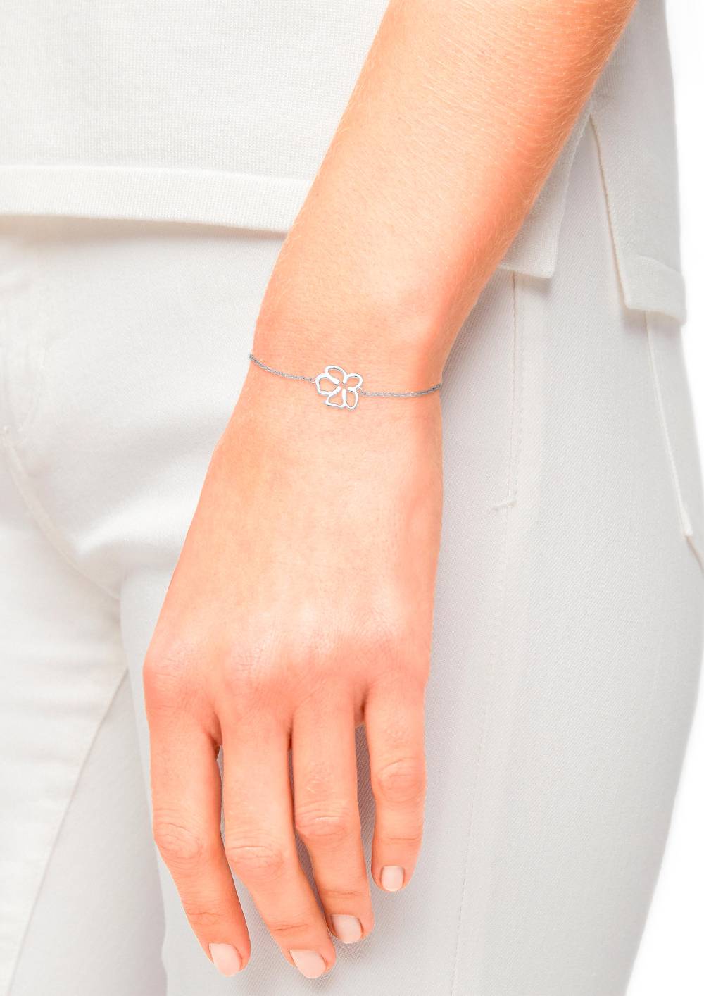 S.Oliver Silber-Armkette Blume