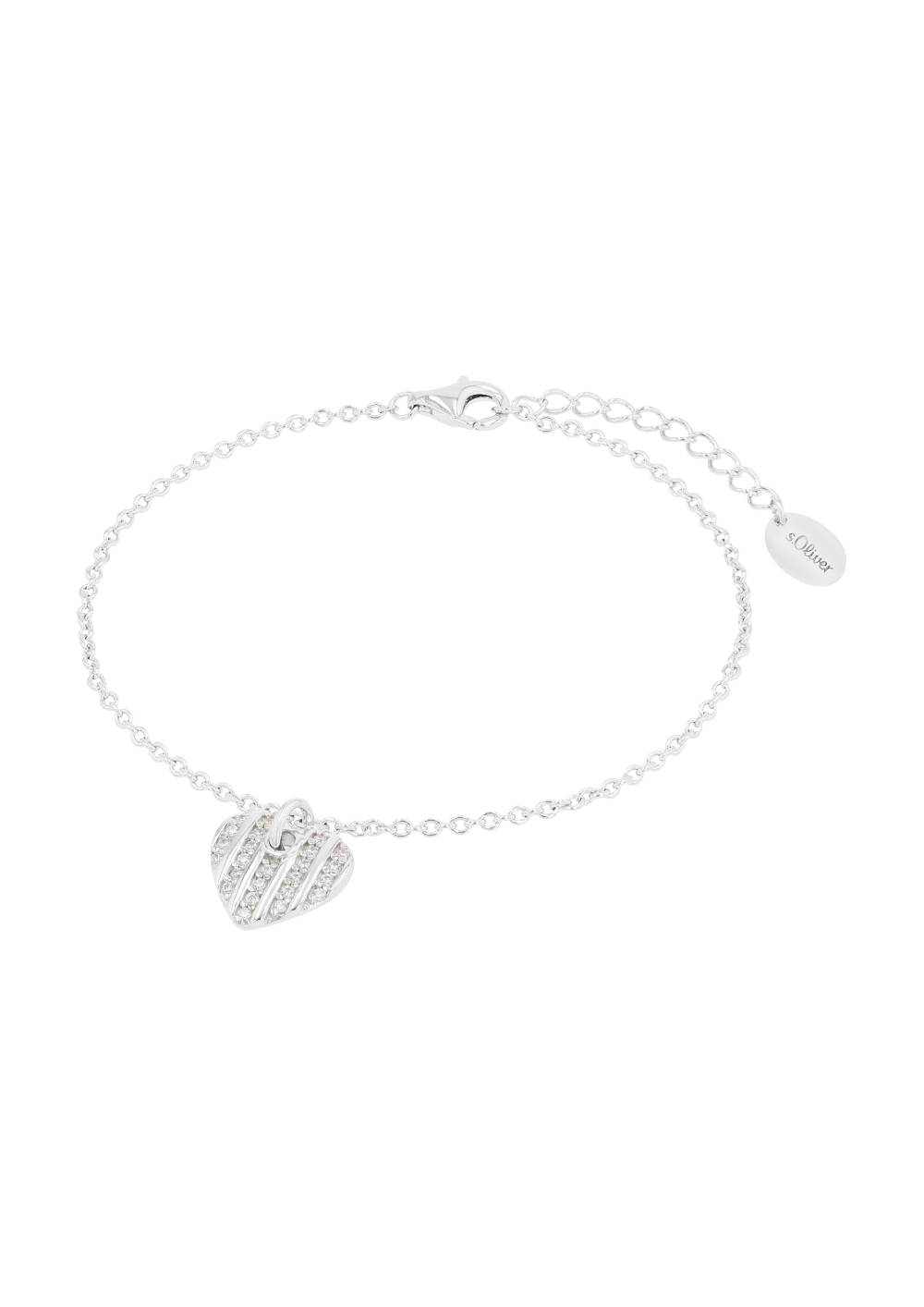 S.Oliver Silber-Armkette Mit Herz-Motiv