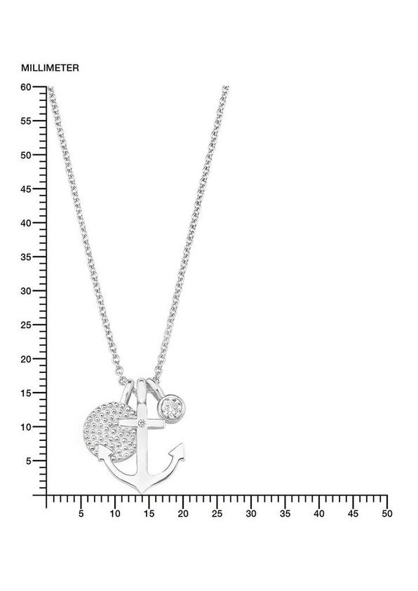 s.Oliver Silber-Halskette in maritinem Design